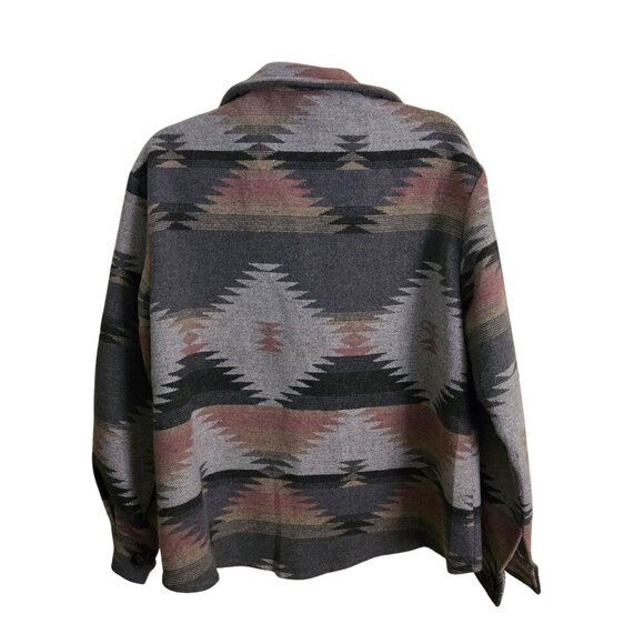 Blakeley At Your Best Charcoal Gray Aztec Shacket Size S - Picture 3 of 9